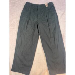 Vintage American Eagle Y2K Canvas Pants Men’s 34x30 Black Relaxed Fit Pleated